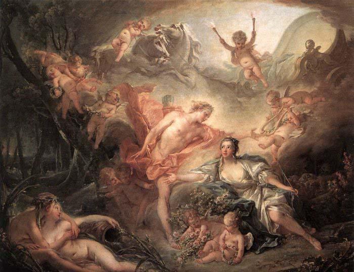 Francois Boucher ) Apollo Revealing his Divinity to the Shepherdess Sweden oil painting art
